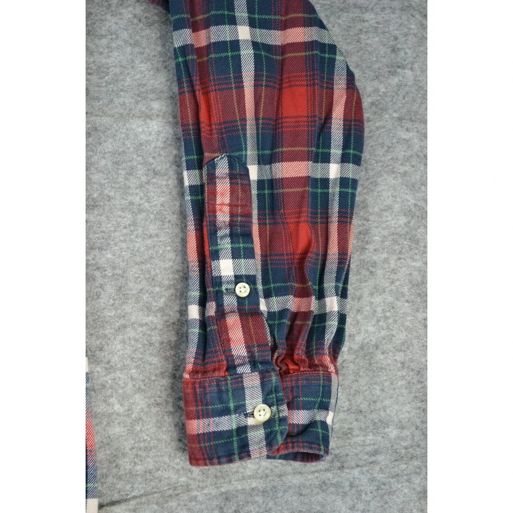 Polo‎ Ralph Lauren Red Plaid LS Button Down Front Flannel Shirt Mens Size XL